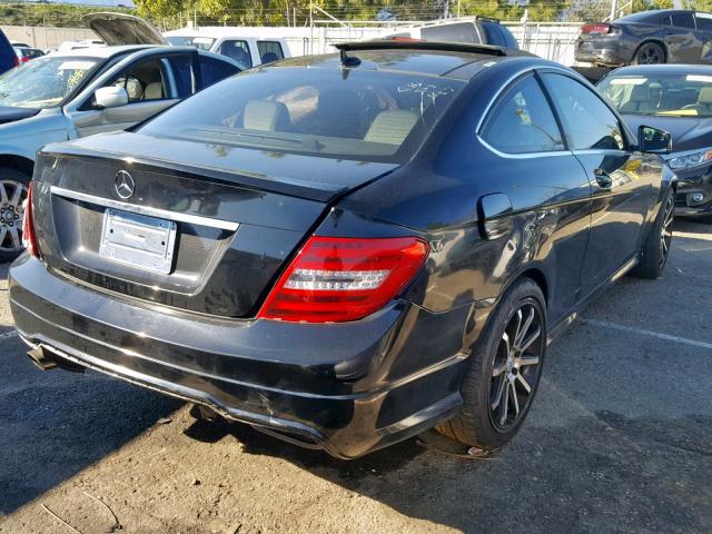 WDDGJ4HB3CF767941 - 2012 MERCEDES-BENZ C 250 BLACK photo 4