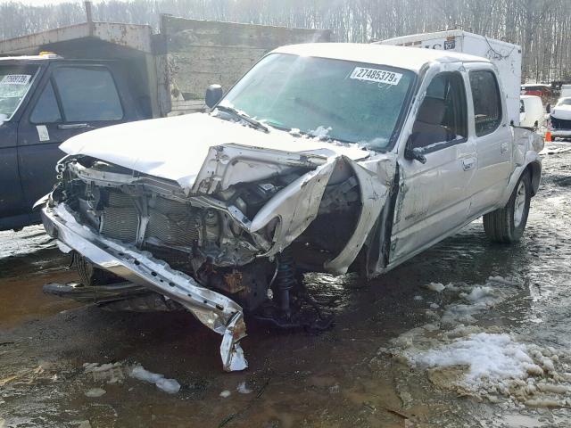 5TEHN72N34Z307318 - 2004 TOYOTA TACOMA DOU ვერცხლისფერი ფოტო 2