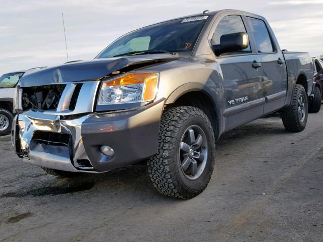 1N6AA0ECXDN303720 - 2013 NISSAN TITAN S CHARCOAL photo 2