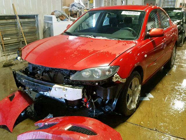 JM1BK12F651308351 - 2005 MAZDA 3 I RED photo 2