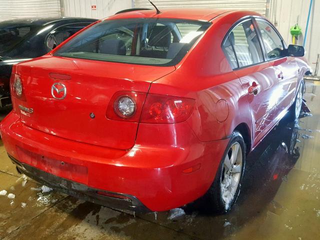 JM1BK12F651308351 - 2005 MAZDA 3 I RED photo 4