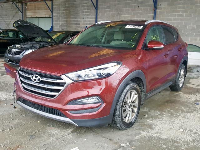 KM8J33A2XGU186724 - 2016 HYUNDAI TUCSON LIM MAROON photo 2