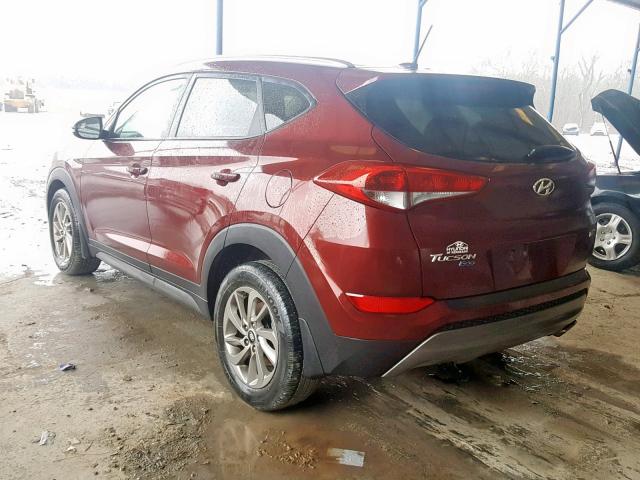 KM8J33A2XGU186724 - 2016 HYUNDAI TUCSON LIM MAROON photo 3