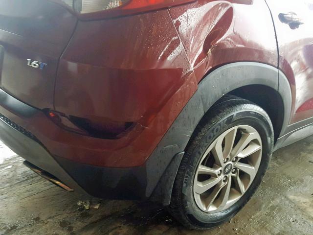 KM8J33A2XGU186724 - 2016 HYUNDAI TUCSON LIM MAROON photo 9