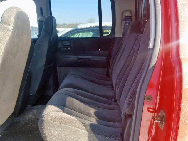 1B7HG2AN81S251150 - 2001 DODGE DAKOTA QUA RED photo 6