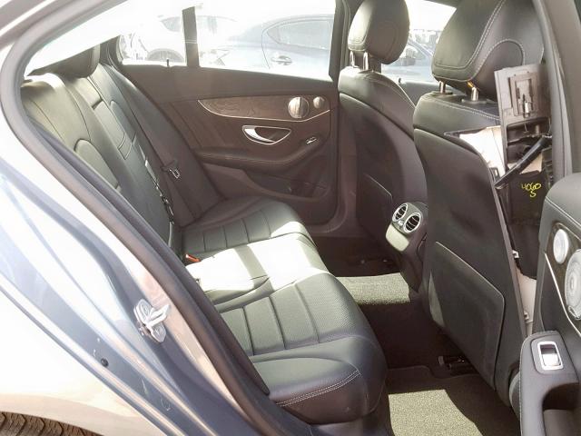 55SWF4KB6FU011401 - 2015 MERCEDES-BENZ C300 4 MAT GRAY photo 6