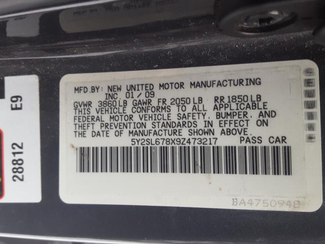 5Y2SL678X9Z473217 - 2009 PONTIAC VIBE  photo 10