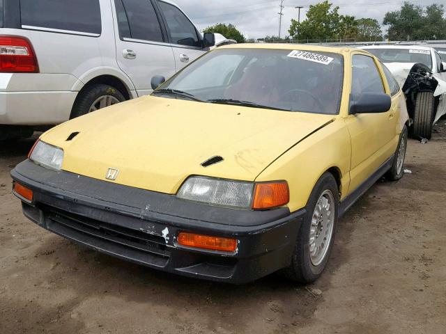 JHMED936XJS006956 - 1988 HONDA CIVIC 1500 YELLOW photo 2