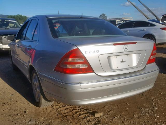 WDBRF61J42F206064 - 2002 MERCEDES-BENZ C 240 SILVER photo 3