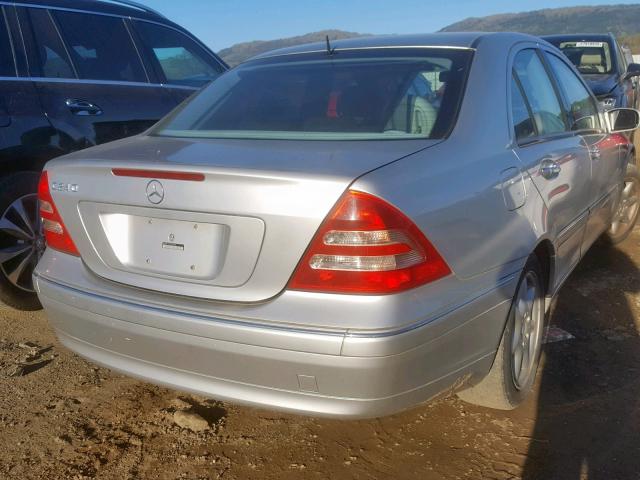 WDBRF61J42F206064 - 2002 MERCEDES-BENZ C 240 SILVER photo 4