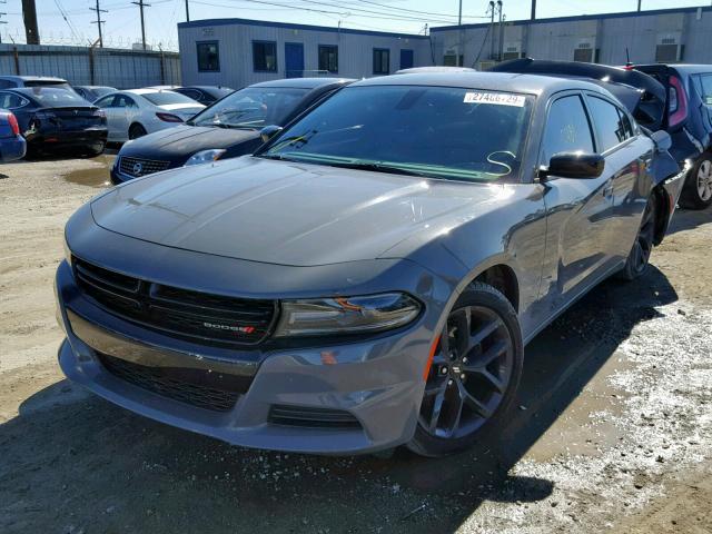 2C3CDXBG6KH510523 - 2019 DODGE CHARGER SX GRAY photo 2