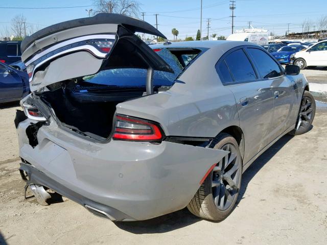 2C3CDXBG6KH510523 - 2019 DODGE CHARGER SX GRAY photo 4