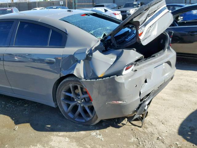 2C3CDXBG6KH510523 - 2019 DODGE CHARGER SX GRAY photo 9