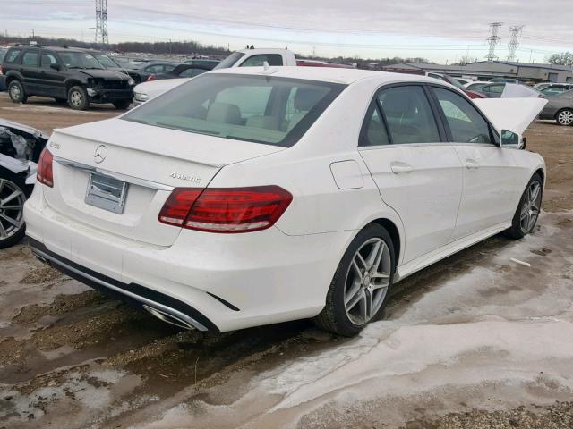 WDDHF8JB6EA913451 - 2014 MERCEDES-BENZ E 350 4MAT WHITE photo 4