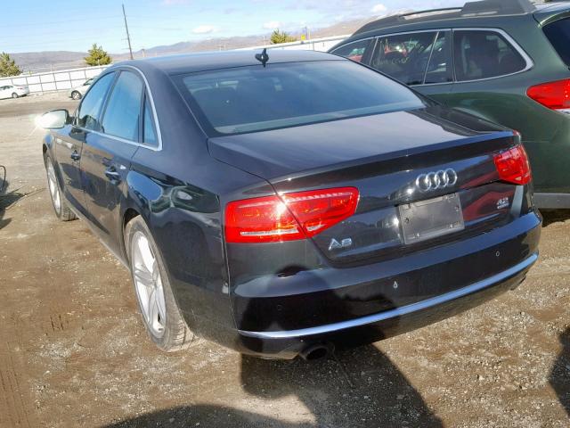 WAUAVAFD6BN023548 - 2011 AUDI A8 QUATTRO BLACK photo 3