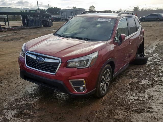 JF2SKASC6KH412753 - 2019 SUBARU FORESTER L RED photo 2