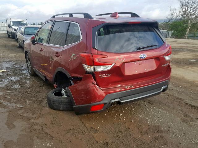 JF2SKASC6KH412753 - 2019 SUBARU FORESTER L RED photo 3