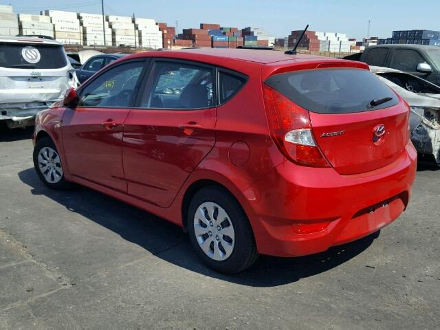 KMHCT5AE4GU274926 - 2016 HYUNDAI ACCENT SE RED photo 3