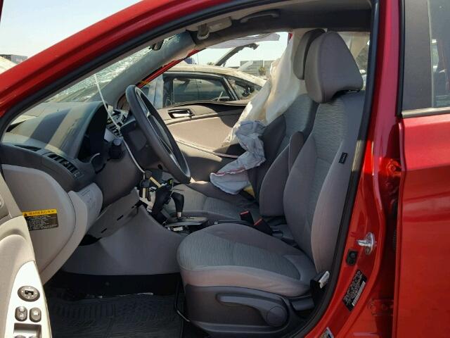 KMHCT5AE4GU274926 - 2016 HYUNDAI ACCENT SE RED photo 5