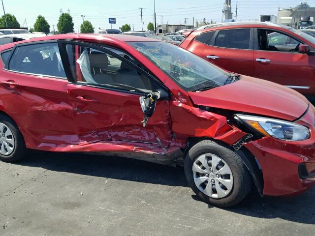 KMHCT5AE4GU274926 - 2016 HYUNDAI ACCENT SE RED photo 9