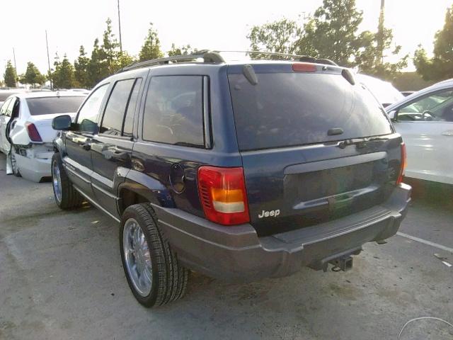 1J4GX48S81C676746 - 2001 JEEP GRAND CHER BLUE photo 3