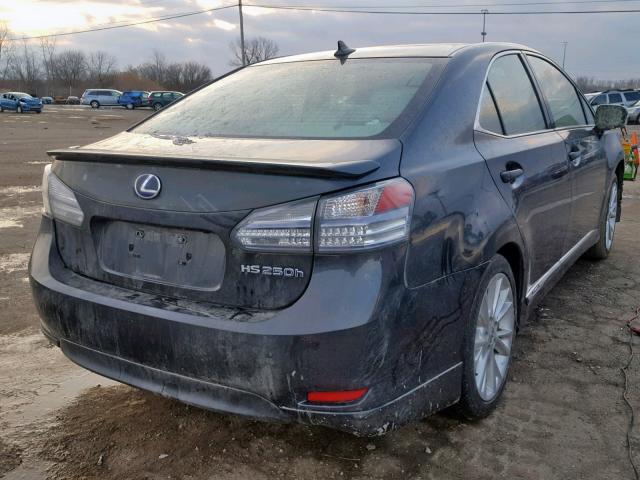 JTHBB1BA4B2046855 - 2011 LEXUS HS 250H GRAY photo 4