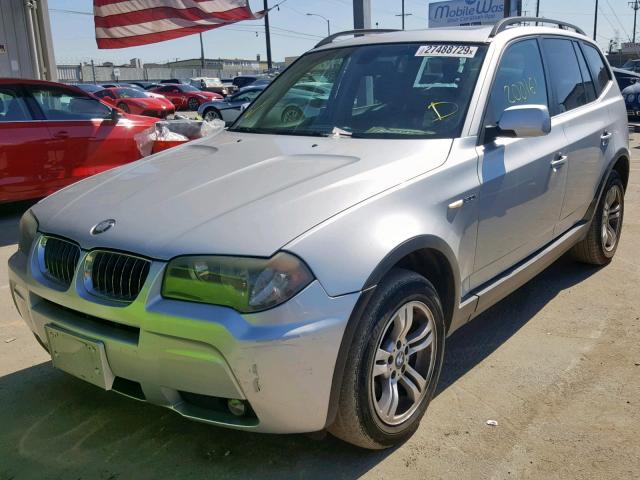 WBXPA93416WG79092 - 2006 BMW X3 3.0I SILVER photo 2