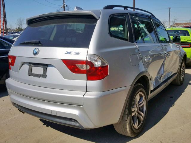 WBXPA93416WG79092 - 2006 BMW X3 3.0I SILVER photo 4