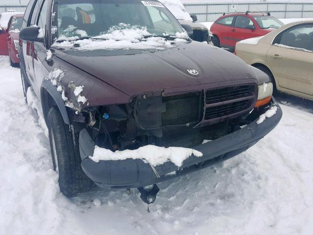 1D4HS38N03F583771 - 2003 DODGE DURANGO SP MAROON photo 9