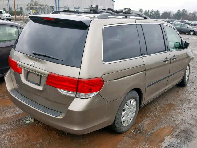 5FNRL38219B060373 - 2009 HONDA ODYSSEY LX TAN photo 4