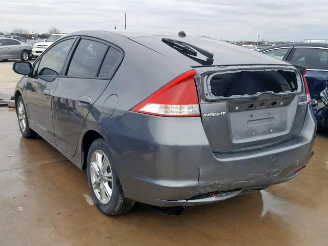 JHMZE2H71AS012653 - 2010 HONDA INSIGHT EX GRAY photo 3