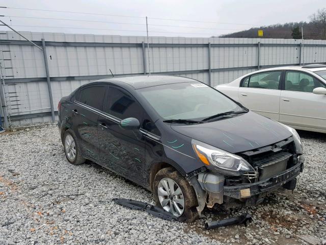 KNADN4A31G6642881 - 2016 KIA RIO EX BLACK photo 1