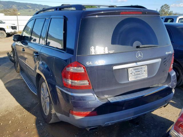 4JGBF71E37A118263 - 2007 MERCEDES-BENZ GL 450 4MA BLUE photo 3