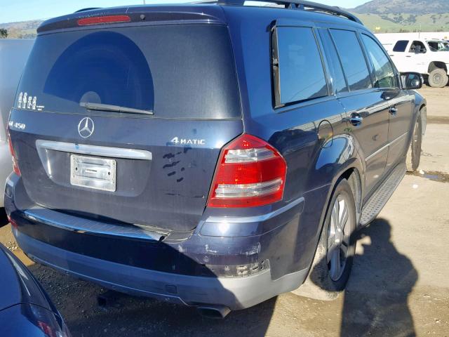 4JGBF71E37A118263 - 2007 MERCEDES-BENZ GL 450 4MA BLUE photo 4