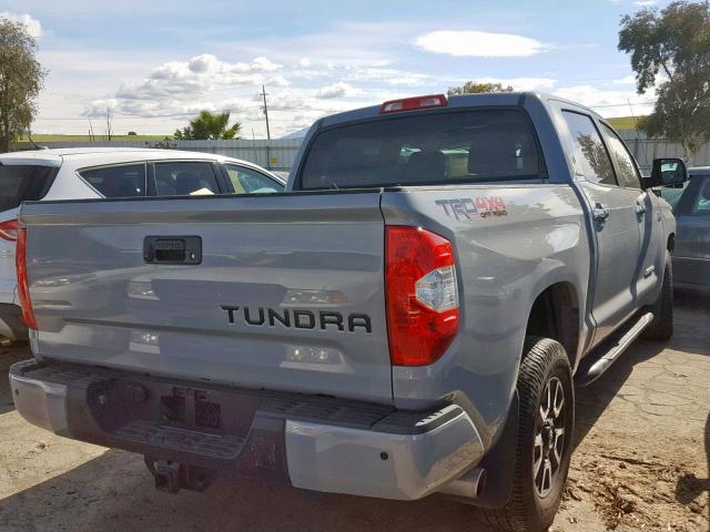 5TFHY5F11JX698409 - 2018 TOYOTA TUNDRA CRE GRAY photo 4