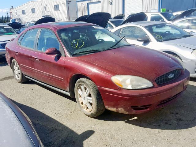 1FAFP56225A223949 - 2005 FORD TAURUS SEL RED photo 1