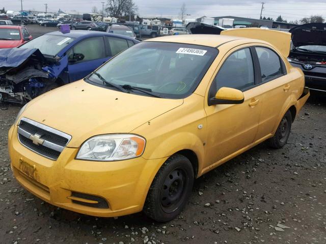 KL1TD56687B047647 - 2007 CHEVROLET AVEO BASE Сары фото 2