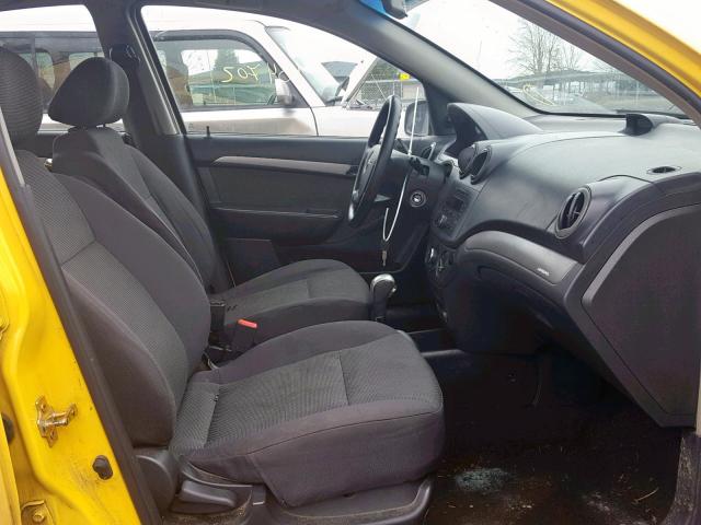 KL1TD56687B047647 - 2007 CHEVROLET AVEO BASE Сары фото 5