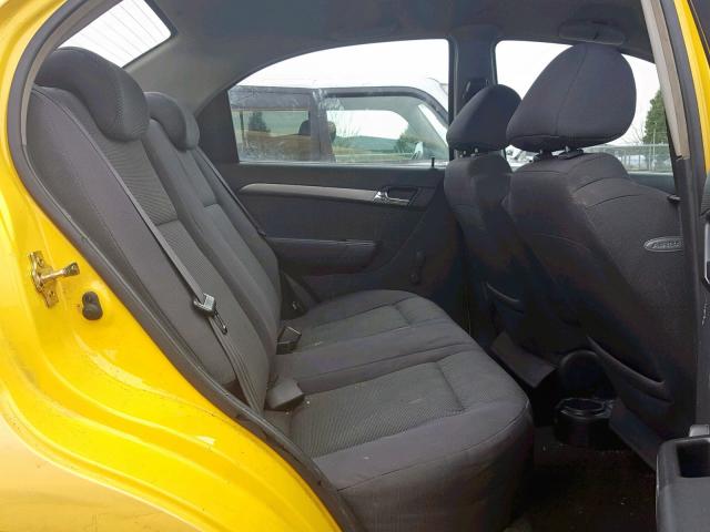 KL1TD56687B047647 - 2007 CHEVROLET AVEO BASE Сары фото 6
