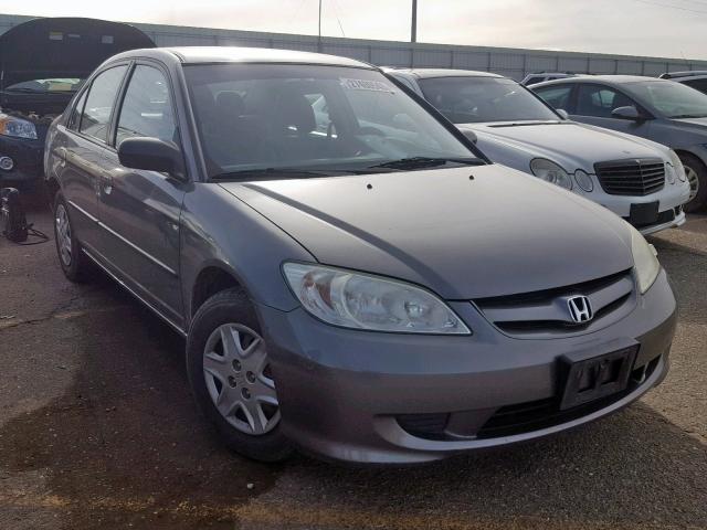 1HGES16345L009122 - 2005 HONDA CIVIC DX V GRAY photo 1