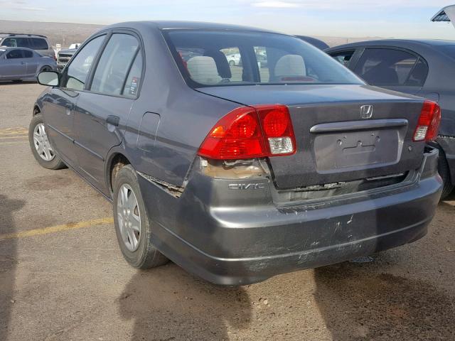 1HGES16345L009122 - 2005 HONDA CIVIC DX V GRAY photo 3