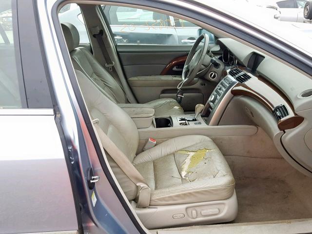 JH4KB16565C014310 - 2005 ACURA RL BLUE photo 5