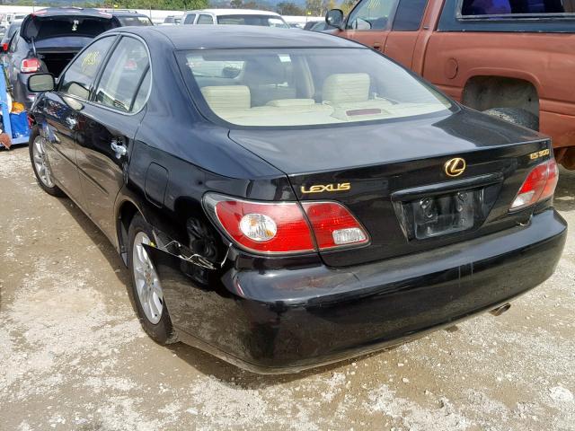 JTHBF30G430138102 - 2003 LEXUS ES 300 BLACK photo 3