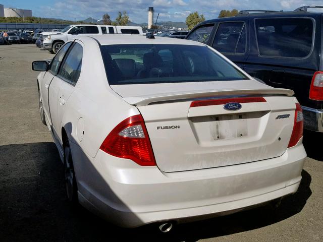 3FAHP0KC3CR181594 - 2012 FORD FUSION SPO WHITE photo 3