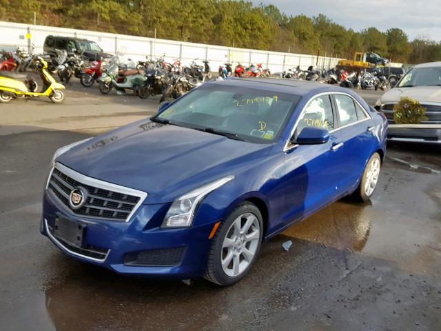 1G6AA5RX7E0106468 - 2014 CADILLAC ATS BLUE photo 2