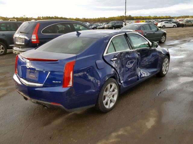 1G6AA5RX7E0106468 - 2014 CADILLAC ATS BLUE photo 4