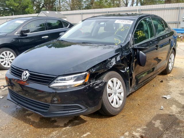 3VW2K7AJ5EM375029 - 2014 VOLKSWAGEN JETTA BASE Սև լուսանկար 2