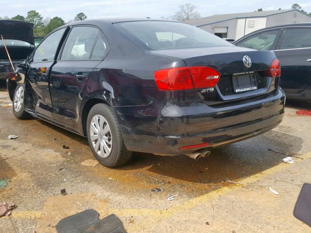 3VW2K7AJ5EM375029 - 2014 VOLKSWAGEN JETTA BASE Սև լուսանկար 3