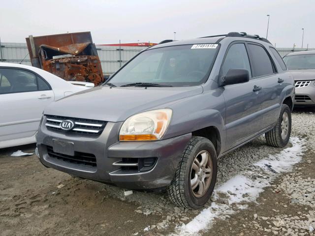 KNDJF723887476079 - 2008 KIA SPORTAGE E GRAY photo 2