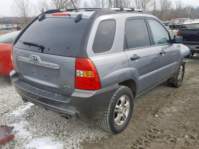 KNDJF723887476079 - 2008 KIA SPORTAGE E GRAY photo 4